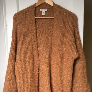 Mustard Wool Blend Oversized Cardigan